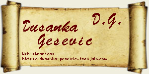 Dušanka Gešević vizit kartica
